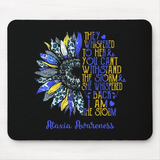 Ich bin der Sturm Sonnenblumen Leopard Ataxia Krie Mousepad (Vorne)