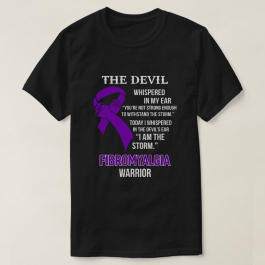 Ich bin der Sturm Support Fibromyalgie Bewusstsein T-Shirt (Design vorne)