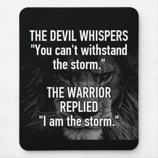 Ich bin der Sturm, Workout, Inspiration, Motiviere Mousepad (Vorne)