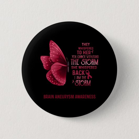 Ich bin der Sturmhirnaneurysma-Butterfly Button (Vorderseite)