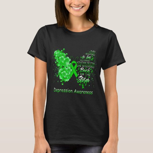 Ich bin der Sturmschmetterling der Depression T-Shirt (Vorderseite)