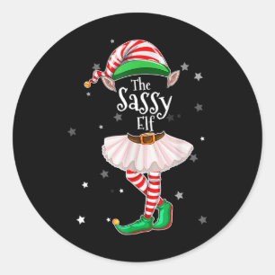 Ich bin der Sy-Elf passend zum Weihnachten für Tee Runder Aufkleber