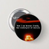 Ich bin der Tod, der Zerstörer von Welten. Button (Vorne & Hinten)