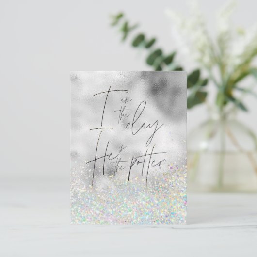 Ich bin der Ton; er ist der Potter Christlich Postkarte (Stehend Vorderseite)