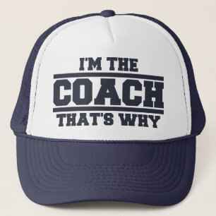 Ich bin der TRAINER deshalb Hut (Marineblau) Truckerkappe