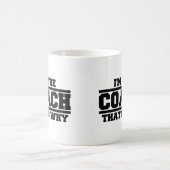 Ich bin der Trainer deshalb Kaffeetasse (Mittel)