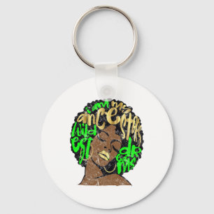 Ich bin der Traum meiner Vorfahren Afro Schwarze K Schlüsselanhänger