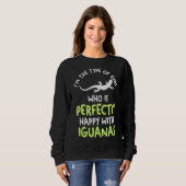 Ich bin der Typ Mädchen, der mit IGs perfekt glück Sweatshirt (Vorne ganz)