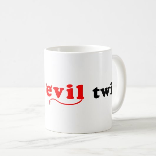 Ich bin der Übel-Zwilling Kaffeetasse (VorderseiteRechts)