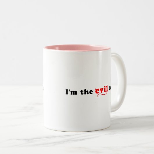 Ich bin der Übel-Zwilling Zweifarbige Tasse (VorderseiteRechts)