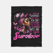 Ich bin der Überlebende schwarzer Frauen Brustkreb Fleecedecke (Vorderseite)