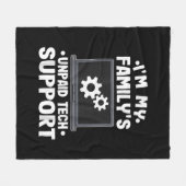 Ich bin der unbezahlte Computer des technischen Su Fleecedecke (Vorderseite (Horizontal))