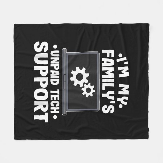 Ich bin der unbezahlte Computer des technischen Su Fleecedecke (Vorderseite (Horizontal))