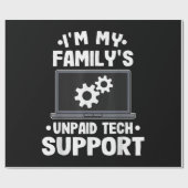 Ich bin der unbezahlte Computer des technischen Su Geschenkpapier (Flach)