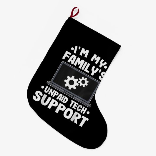 Ich bin der unbezahlte Computer des technischen Su Großer Weihnachtsstrumpf (Vorderansicht (hängend))