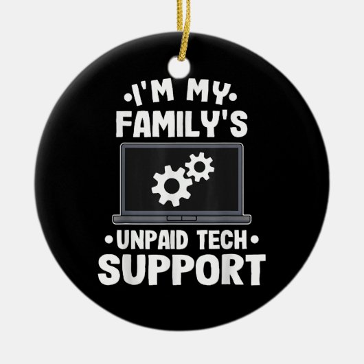 Ich bin der unbezahlte Computer des technischen Su Keramik Ornament (Vorne)