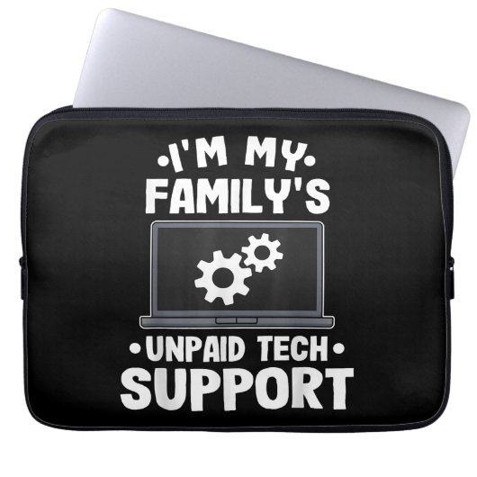 Ich bin der unbezahlte Computer des technischen Su Laptopschutzhülle (Vorderseite)