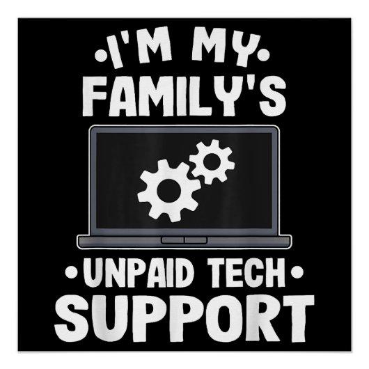 Ich bin der unbezahlte Computer des technischen Su Poster (Vorderseite)