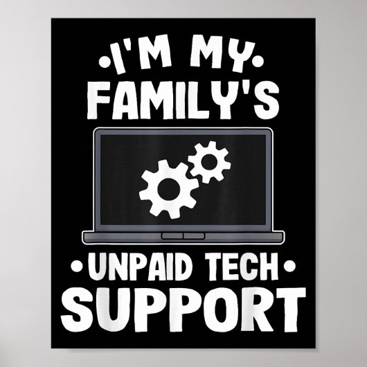 Ich bin der unbezahlte Computer des technischen Su Poster (Vorne)