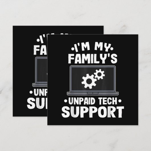 Ich bin der unbezahlte Computer des technischen Su Save The Date (Vorne/Hinten)