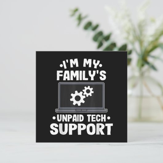 Ich bin der unbezahlte Computer des technischen Su Save The Date (Stehend Vorderseite)