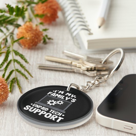 Ich bin der unbezahlte Computer des technischen Su Schlüsselanhänger (Vorderseite rechts)