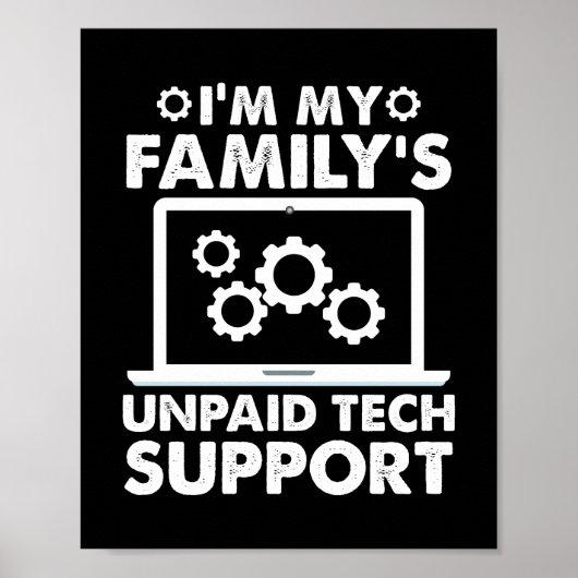 Ich bin der unbezahlte Funny der technischen Unter Poster (Vorne)