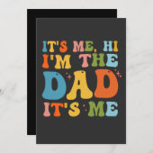 Ich bin der Vater. Es ist mein Funny Groovy Vater Einladung (Vorne/Hinten)