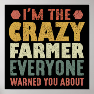 Ich bin der verrückte Farmer, vor dem jeder dich g Poster
