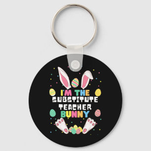 Ich bin der Vertretungslehrer Bunny Lustiger Hase Schlüsselanhänger