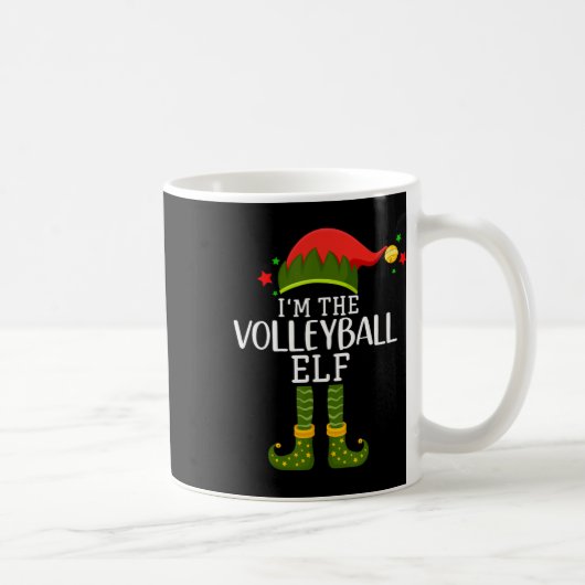 Ich bin der Volleyball Elf Funny Matching Christma Kaffeetasse (Rechts)