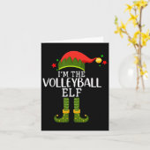 Ich bin der Volleyball Elf Funny Matching Christma Karte (Gelbe Blume)