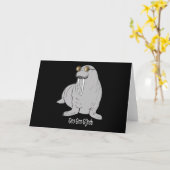 Ich bin der Walrus Karte (Gelbe Blume)