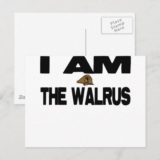 Ich bin der Walrus Postkarte (Vorne/Hinten)