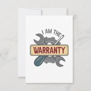 Ich bin der Warranty Funny Auto Mechanic Handyman Dankeskarte