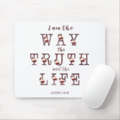 Ich bin der Weg, die Wahrheit und das Leben Typogr Mousepad (Mit Mouse)