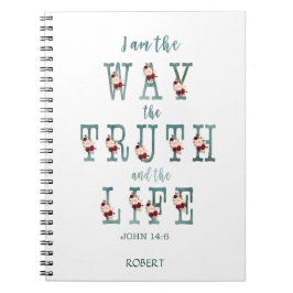 Ich bin der Weg, die Wahrheit und das Leben Typogr Notizblock