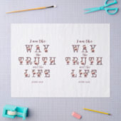 Ich bin der Weg, die Wahrheit und das Leben Typogr Seidenpapier (Basteln)