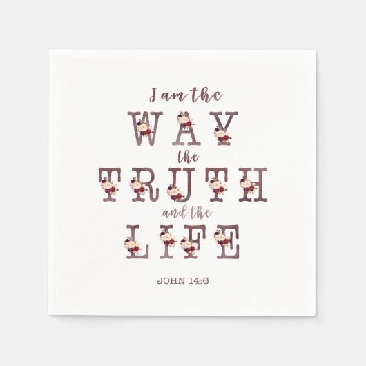Ich bin der Weg, die Wahrheit und das Leben Typogr Serviette (Vorderseite)