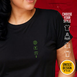 Ich bin der Weg Johannes 14:6 Grid Christlicher Cy Große Größe T-Shirt