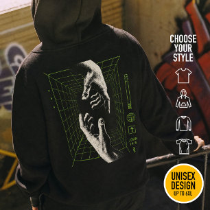 Ich bin der Weg Johannes 14:6 Grid Christlicher Cy Hoodie