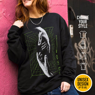 Ich bin der Weg Johannes 14:6 Grid Christlicher Cy Sweatshirt