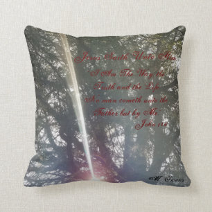 "Ich bin der Weg" Nature Throw Kissen
