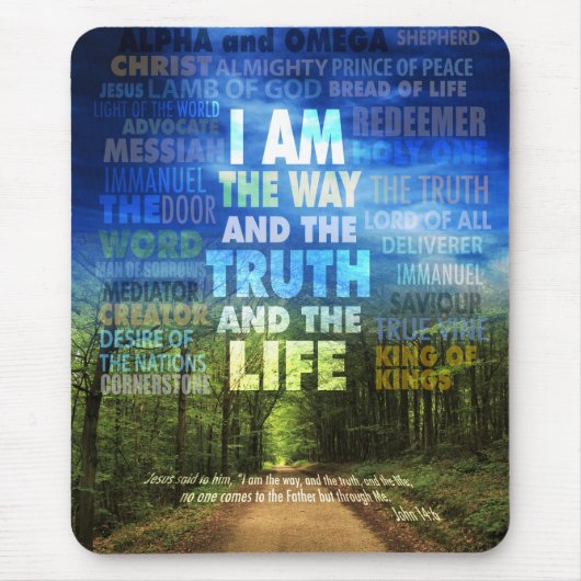Ich bin der Weg und die Wahrheit und das Leben - J Mousepad (Vorne)