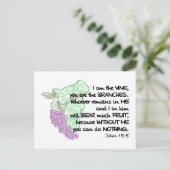 Ich bin der Wein, du bist die Zweige Post Cards Postkarte (Stehend Vorderseite)