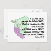 Ich bin der Wein, du bist die Zweige Post Cards Postkarte (Vorne/Hinten)