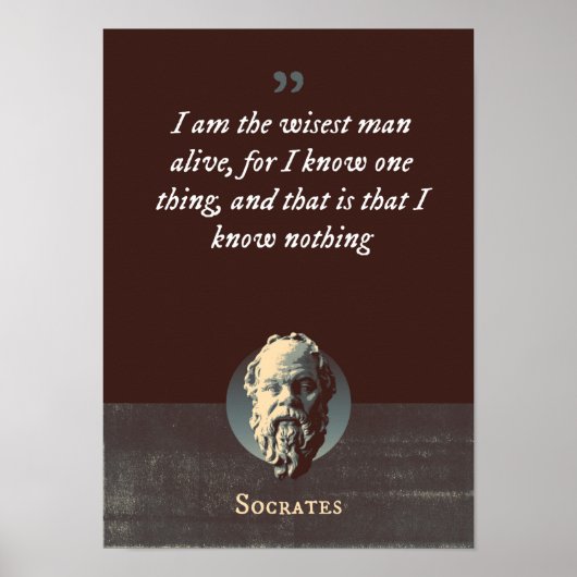 Ich bin der weiseste Mann, der am Leben ist, denn Poster (Vorne)