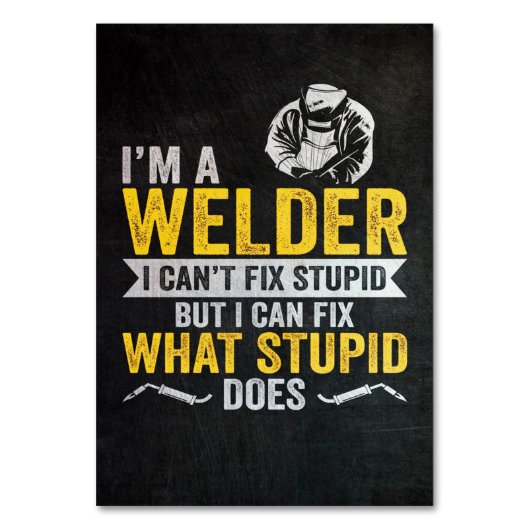 Ich bin der Welder Tischnummer (Rückseite)
