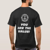 Ich bin der Wert! Schwarz-T - Shirt (Rückseite)