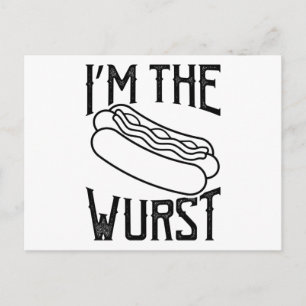 Ich bin der Wurst Hot Dog Eating Contest Hot Dog L Postkarte